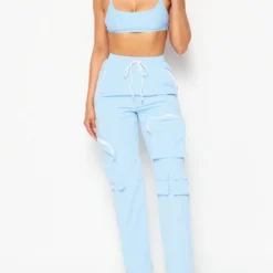 Hot And Delicious Emboldened Blue 2pc Pants Set