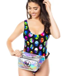 Hua Xin Xing Rui Bags Holographic Silver Rave Fanny Pack Outerwear