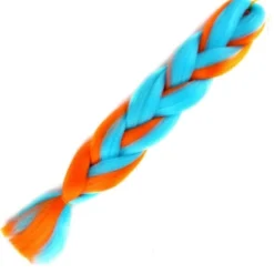 AE 24" Blue And Orange Braiding Hair Extensions Womens