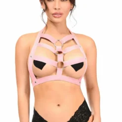 Daisy's Corsets Pink Ecstasy Stretchy Harness Top New 7 Daisy's Corsets Pink Ecstasy Stretchy Harness Top New