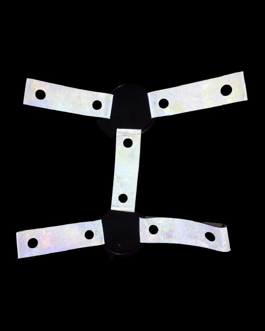 AE 1pc Flash Reflective Dual-Strap O-Ring Leg Garter 2 AE 1pc Flash Reflective Dual-Strap O-Ring Leg Garter