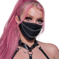 Bodyzone Black Chain Me Up Face Mask Accessories