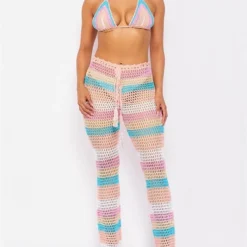 Hot And Delicious Radical Love 2pc Crochet Pant Set