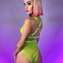 Main Street Loungewear Combat Fishnet Bodysuit