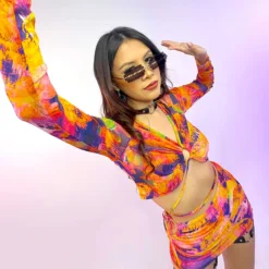 Hot And Delicious New On The Horizon 2pc Mesh Skirt Set