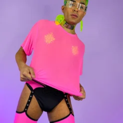 OhYes Fashion Got Ya Covered Oversized Mesh Tee