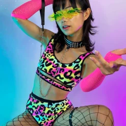 Elizabeth New Acid Jungle Underboob Top