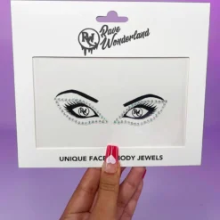 Uniflying Silver Crystal Liner Face Jewel Accessories