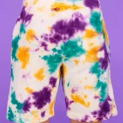 BJD Inc. Wax Skull Tie Dye Fleece Shorts