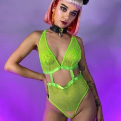 Main Street Loungewear Combat Fishnet Bodysuit