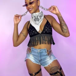 Bear Dance Star Socialite Fringe Top