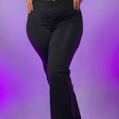 AE Black All Tied Up Bootcut Pants New