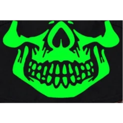 AE Skeleton Glow In The Dark/Blacklight Reactive Black Cloth Face Mask