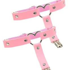 AE 2pc Heart Ring Faux Leather Leg Garters