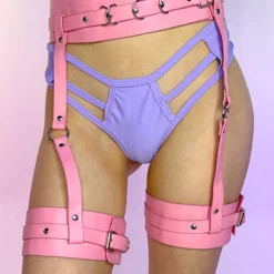 AE Pink Dominate Garter Harness New