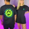 Jarmoo Acid Techno Rave Wonderland Black Tee Womens
