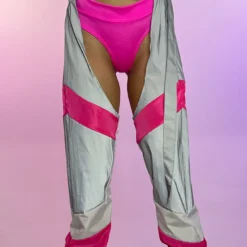 AE Trip The Light Pink Reflective Chaps New