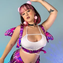 Daisy's Corsets Fuchsia Feelz Harness Wings
