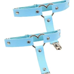 AE 2pc Heart Ring Faux Leather Leg Garters