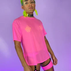 OhYes Fashion Got Ya Covered Oversized Mesh Tee