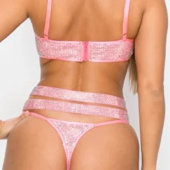 Banjul Pink Crystal Luxury 2pc Bikini Set New