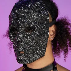 KBW Rhinestone Skull Full Face Mask Accessories