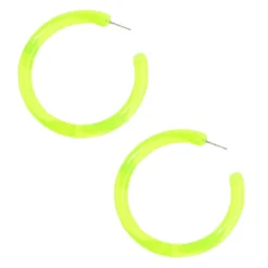 AE New Neon Retro Circle Hoops Acrylic Earrings