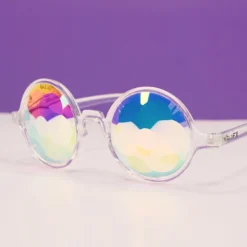 Womens GloFX Clear Kaleidoscope Glasses - Sacred Lens