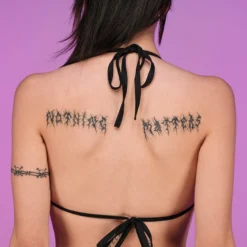 Bodyzone Sugar Baby Black Chained Tri Top New