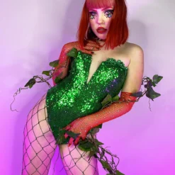 Roma 2pc Poison Ivy Sequin Costume