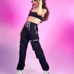 Hot And Delicious Emboldened Black 2pc Pants Set New