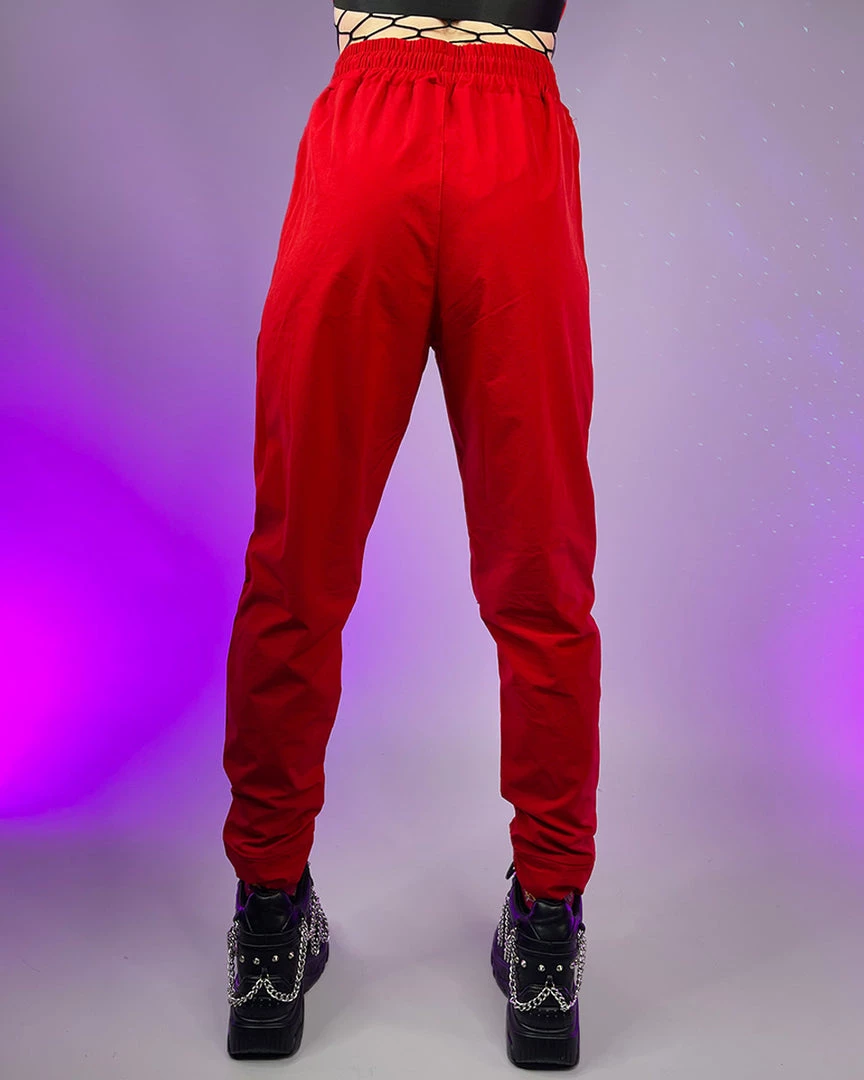 AE Womens Red Reflective Unisex Joggers 7 AE Womens Red Reflective Unisex Joggers