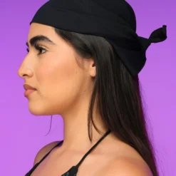 Shark Plain Black Triangle Bandanna Mask Mens 6 Shark Plain Black Triangle Bandanna Mask Mens