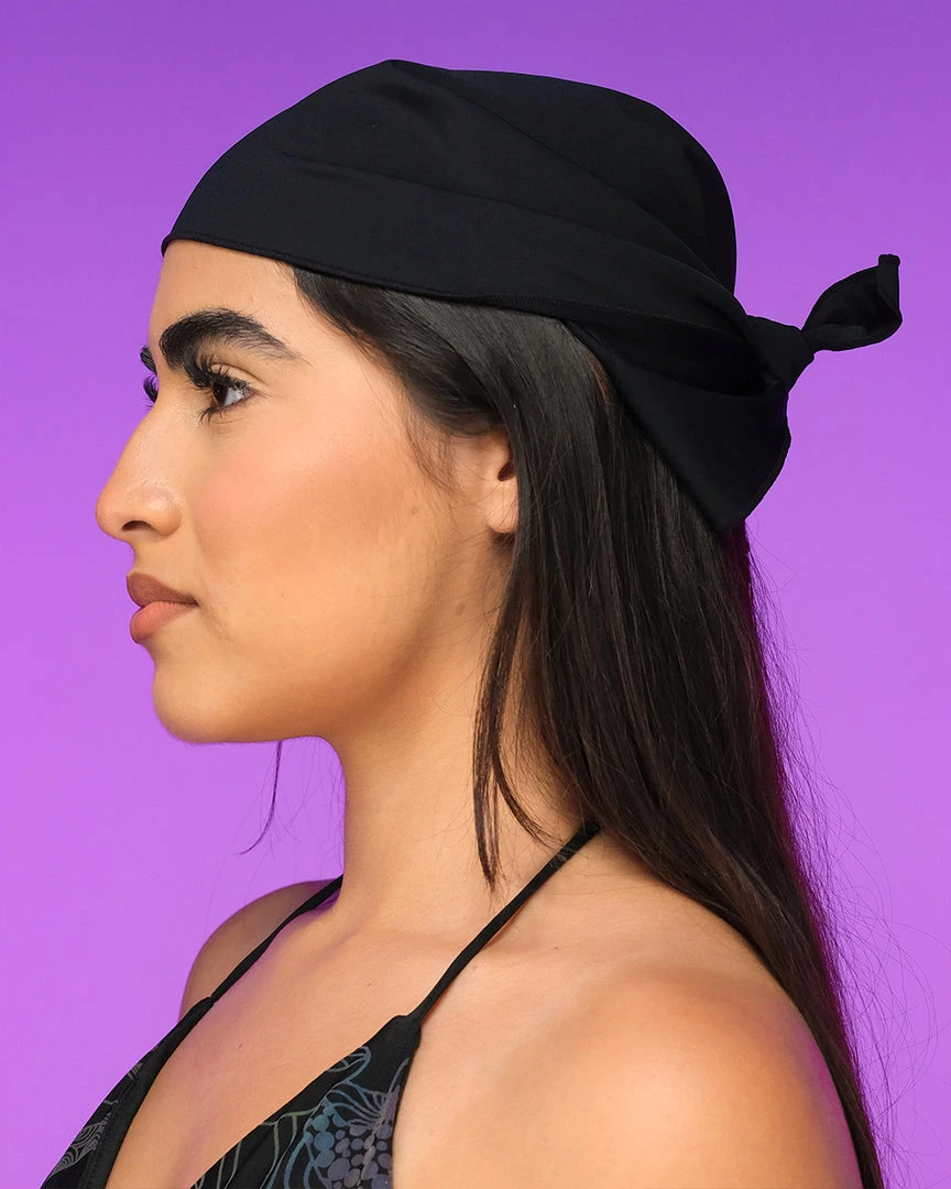 Shark Plain Black Triangle Bandanna Mask Mens 3 Shark Plain Black Triangle Bandanna Mask Mens