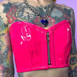 Daisy's Corsets New Lava Luv Hot Pink Bustier Top