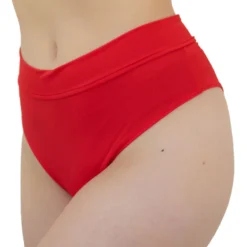 Shark Red Matte Solid Scrunch Back Booty Shorts Womens
