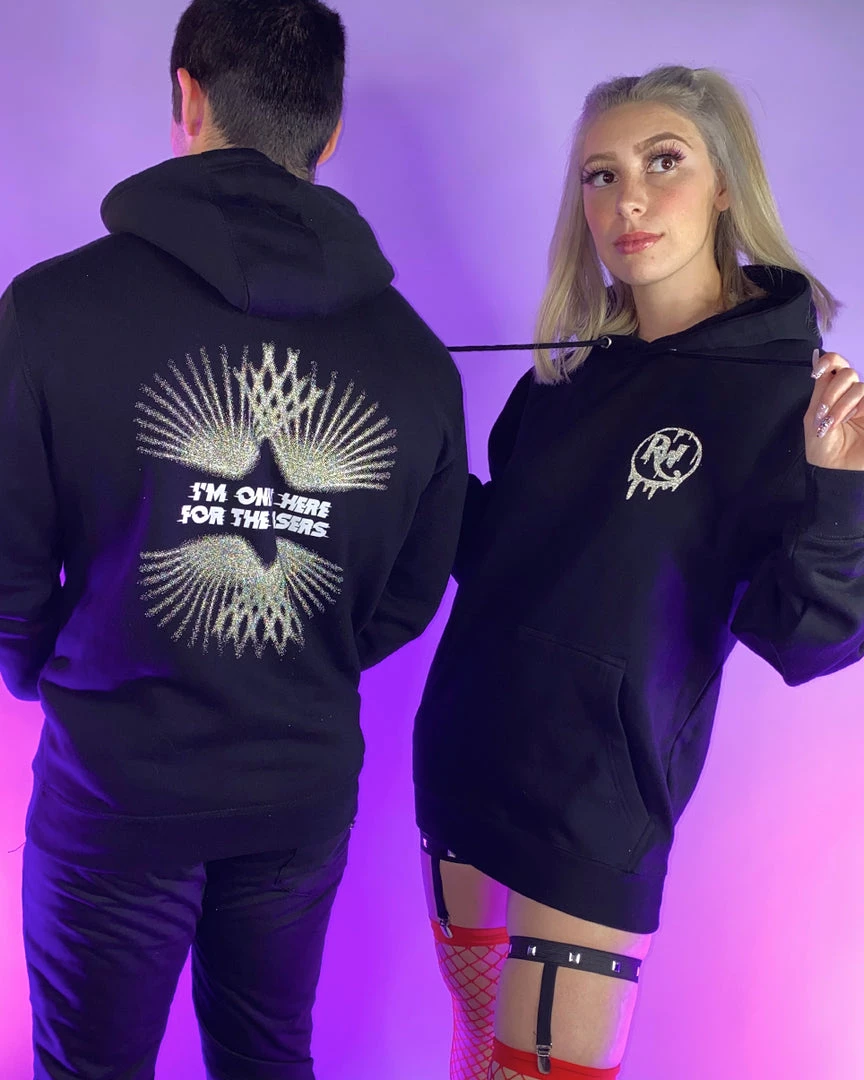 555stickers Womens Only Here For The Lasers Reflective Hoodie 1 555stickers Womens Only Here For The Lasers Reflective Hoodie