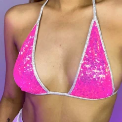 Roma Astro Candy Sequin Bikini Top