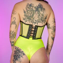 Bodyzone Techno Bish Chain High-Waist Shorts Bottoms 28 Bodyzone Techno Bish Chain High-Waist Shorts Bottoms