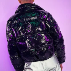 AE Dark Matter Latex Puffer Jacket New