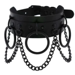 AE Womens Chain Jane Faux Leather Choker