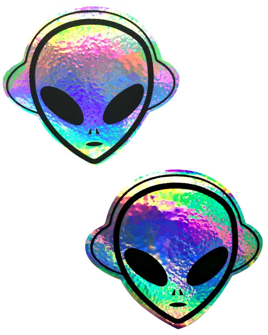 Neva Nude Holographic Silver Alien Beat Pasties 1 Neva Nude Holographic Silver Alien Beat Pasties