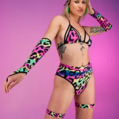 Elizabeth Acid Jungle Scrunch Back Booty Shorts