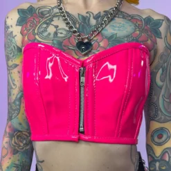Daisy's Corsets New Lava Luv Hot Pink Bustier Top