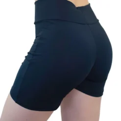 Shark Womens Black Solid Rave Basics Biker Shorts