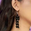 Nomad Kandi Bass Babe Black Flame Earrings