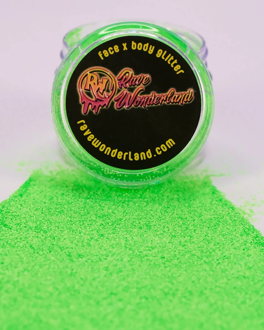 Xucai Neon Green Black Light Reactive Fine Glitter Accessories 2 Xucai Neon Green Black Light Reactive Fine Glitter Accessories