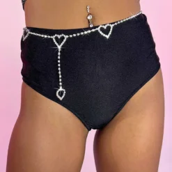 AE New Heart Luv Rhinestone Chain Belt