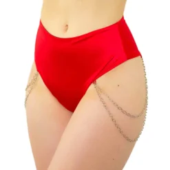 Bodyzone Techno Bish Chain High-Waist Shorts Bottoms 22 Bodyzone Techno Bish Chain High-Waist Shorts Bottoms