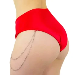 Bodyzone Techno Bish Chain High-Waist Shorts Bottoms 21 Bodyzone Techno Bish Chain High-Waist Shorts Bottoms